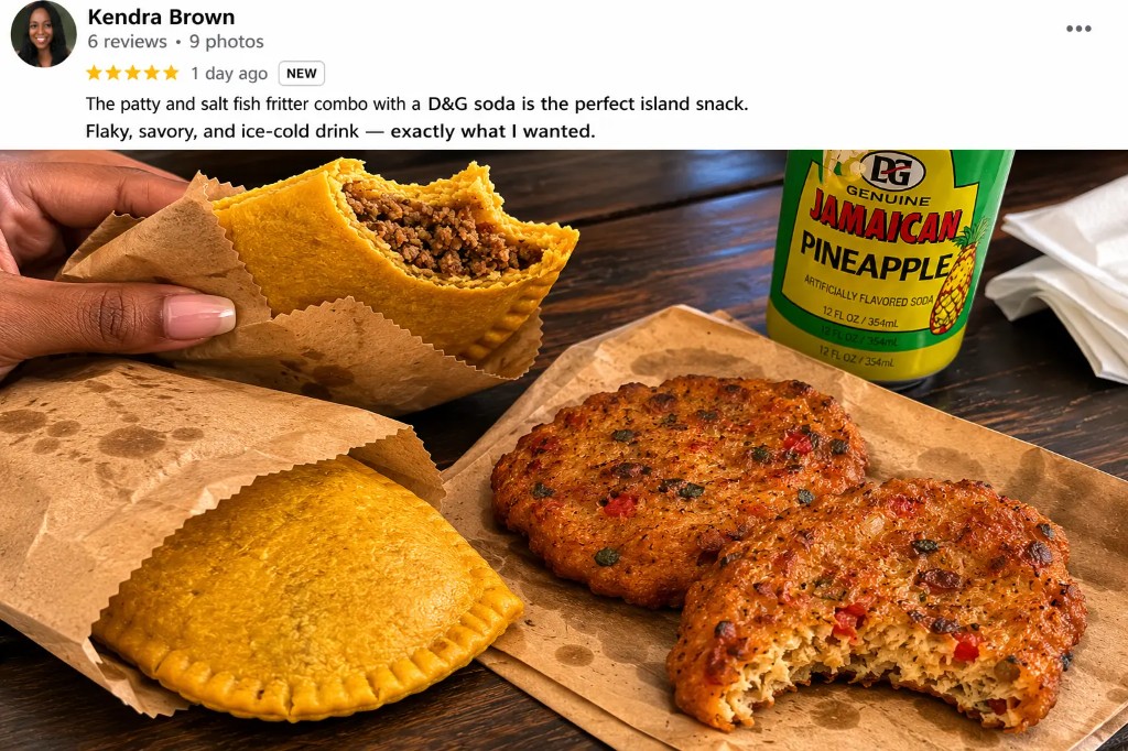 Patties & saltfish fritters combo